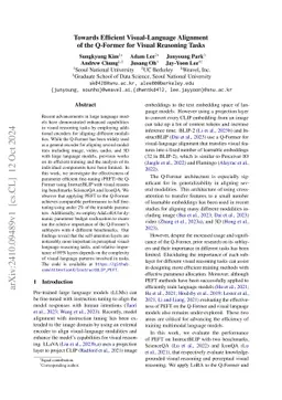 Towards Efficient Visual-Language Alignment of the Q-Former for Visual
  Reasoning Tasks