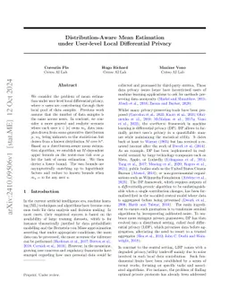 Distribution-Aware Mean Estimation under User-level Local Differential
  Privacy