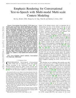 Emphasis Rendering for Conversational Text-to-Speech with Multi-modal
  Multi-scale Context Modeling