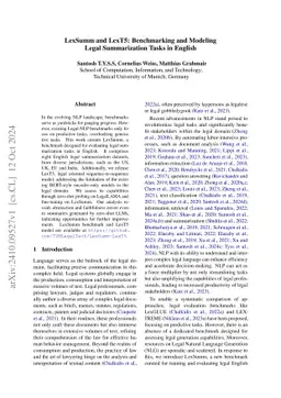 LexSumm and LexT5: Benchmarking and Modeling Legal Summarization Tasks
  in English