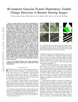 Bi-temporal Gaussian Feature Dependency Guided Change Detection in
  Remote Sensing Images