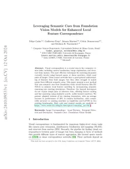 Leveraging Semantic Cues from Foundation Vision Models for Enhanced
  Local Feature Correspondence