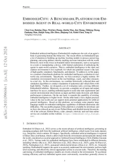EmbodiedCity: A Benchmark Platform for Embodied Agent in Real-world City
  Environment