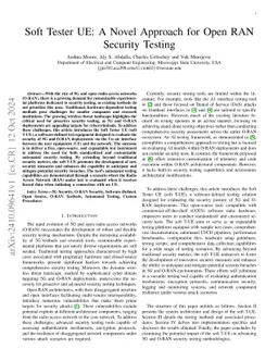 Soft Tester UE: A Novel Approach for Open RAN Security Testing