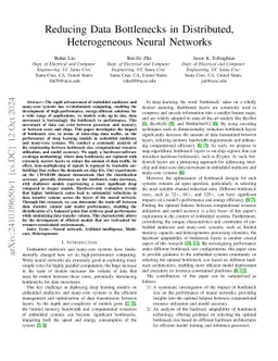 Reducing Data Bottlenecks in Distributed, Heterogeneous Neural Networks