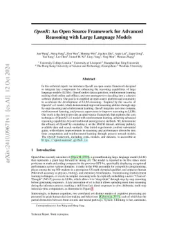 OpenR: An Open Source Framework for Advanced Reasoning with Large
  Language Models
