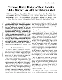 Technical Design Review of Duke Robotics Club's Oogway: An AUV for
  RoboSub 2024