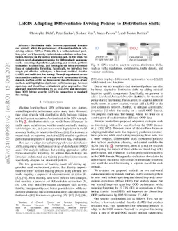 LoRD: Adapting Differentiable Driving Policies to Distribution Shifts