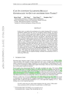Can In-context Learning Really Generalize to Out-of-distribution Tasks?