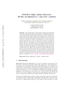 FAMOUS: High-Fidelity Monocular 3D Human Digitization Using View
  Synthesis