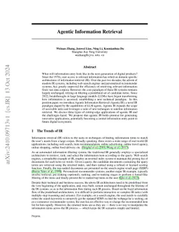 Agentic Information Retrieval