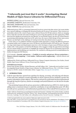 "I inherently just trust that it works": Investigating Mental Models of
  Open-Source Libraries for Differential Privacy