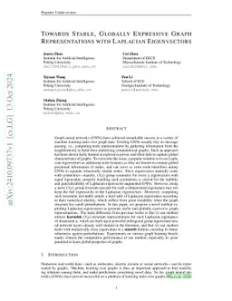 Towards Stable, Globally Expressive Graph Representations with Laplacian
  Eigenvectors