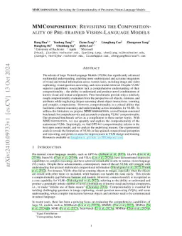 MMCOMPOSITION: Revisiting the Compositionality of Pre-trained
  Vision-Language Models