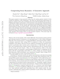 Tokenizing Motion: A Generative Approach for Scene Dynamics Compression