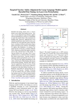 Targeted Vaccine: Safety Alignment for Large Language Models against Harmful Fine-Tuning via Layer-wise Perturbation