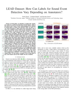 LEAD Dataset: How Can Labels for Sound Event Detection Vary Depending on
  Annotators?