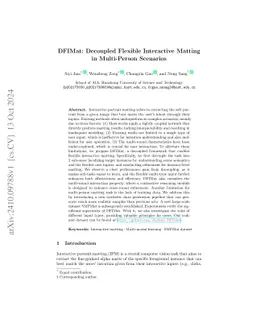 DFIMat: Decoupled Flexible Interactive Matting in Multi-Person Scenarios