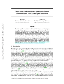 Generating Intermediate Representations for Compositional Text-To-Image
  Generation