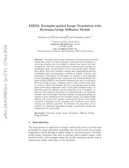 EBDM: Exemplar-guided Image Translation with Brownian-bridge Diffusion
  Models
