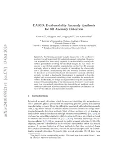 DAS3D: Dual-modality Anomaly Synthesis for 3D Anomaly Detection