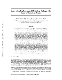 Uncovering, Explaining, and Mitigating the Superficial Safety of
  Backdoor Defense