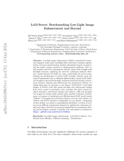 LoLI-Street: Benchmarking Low-Light Image Enhancement and Beyond