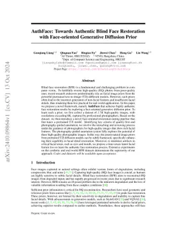 AuthFace: Towards Authentic Blind Face Restoration with Face-oriented Generative Diffusion Prior