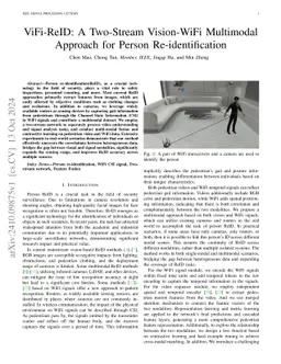 ViFi-ReID: A Two-Stream Vision-WiFi Multimodal Approach for Person
  Re-identification