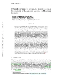 ChroKnowledge: Unveiling Chronological Knowledge of Language Models in Multiple Domains
