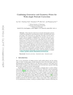 Combining Generative and Geometry Priors for Wide-Angle Portrait
  Correction
