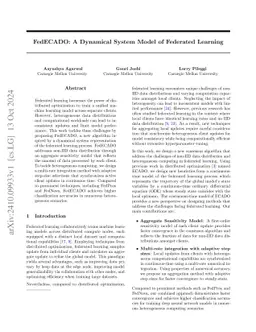 FedECADO: A Dynamical System Model of Federated Learning