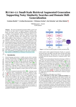Retro-li: Small-Scale Retrieval Augmented Generation Supporting Noisy Similarity Searches and Domain Shift Generalization