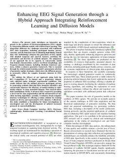 Enhancing EEG Signal Generation through a Hybrid Approach Integrating
  Reinforcement Learning and Diffusion Models