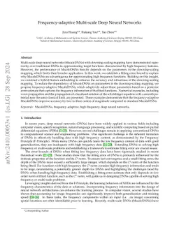 Frequency-adaptive Multi-scale Deep Neural Networks