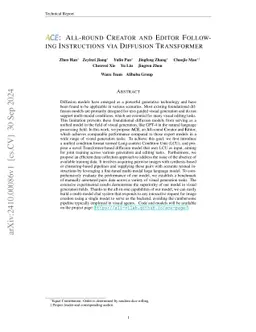 ACE: All-round Creator and Editor Following Instructions via Diffusion
  Transformer