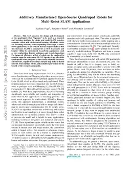 Additively Manufactured Open-Source Quadruped Robots for Multi-Robot
  SLAM Applications