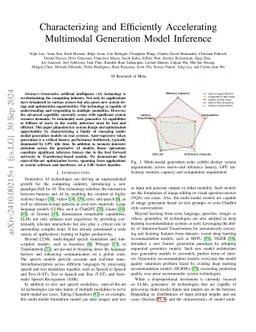 Characterizing and Efficiently Accelerating Multimodal Generation Model Inference