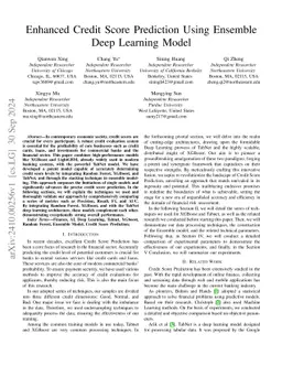 Enhanced Credit Score Prediction Using Ensemble Deep Learning Model