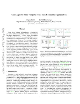 Class-Agnostic Visio-Temporal Scene Sketch Semantic Segmentation