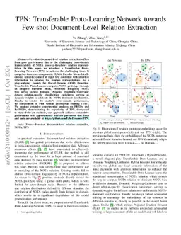 TPN: Transferable Proto-Learning Network towards Few-shot Document-Level
  Relation Extraction