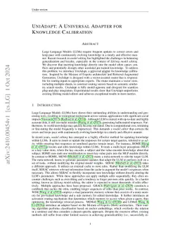 UniAdapt: A Universal Adapter for Knowledge Calibration