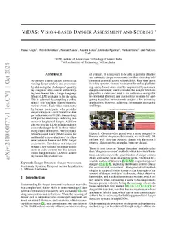 ViDAS: Vision-based Danger Assessment and Scoring