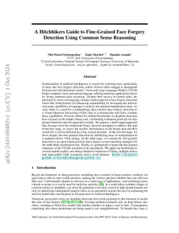 A Hitchhikers Guide to Fine-Grained Face Forgery Detection Using Common
  Sense Reasoning
