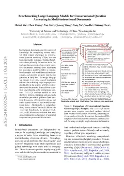 Benchmarking Large Language Models for Conversational Question Answering
  in Multi-instructional Documents