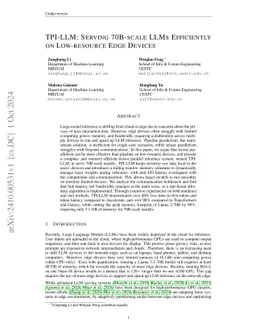 TPI-LLM: Serving 70B-scale LLMs Efficiently on Low-resource Edge Devices