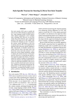 Style-Specific Neurons for Steering LLMs in Text Style Transfer