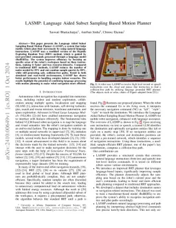 LASMP: Language Aided Subset Sampling Based Motion Planner