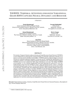 Graph-Based Representation Learning of Neuronal Dynamics and Behavior