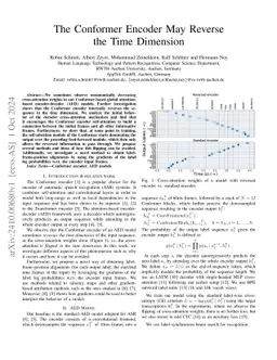 The Conformer Encoder May Reverse the Time Dimension